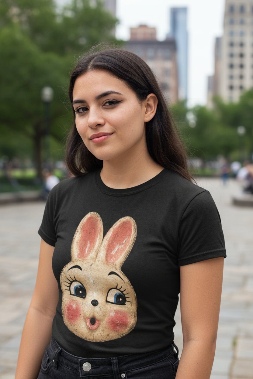 T-Shirt - Vintage Bunny Mask Shirt | Halloween | Goth/Gothic | Pullover Hoodie from SHIRT MONSTERS