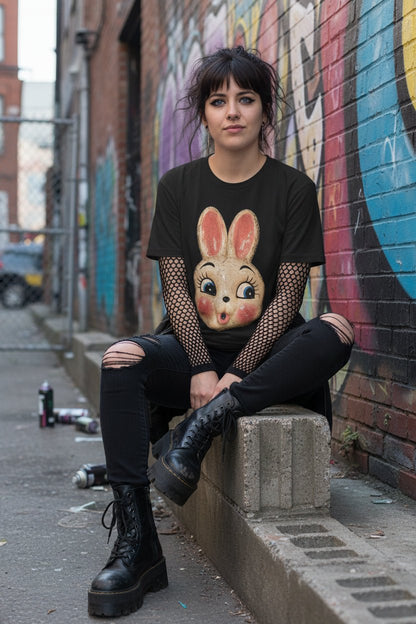 T-Shirt - Vintage Bunny Mask Shirt | Halloween | Goth/Gothic | Pullover Hoodie from SHIRT MONSTERS