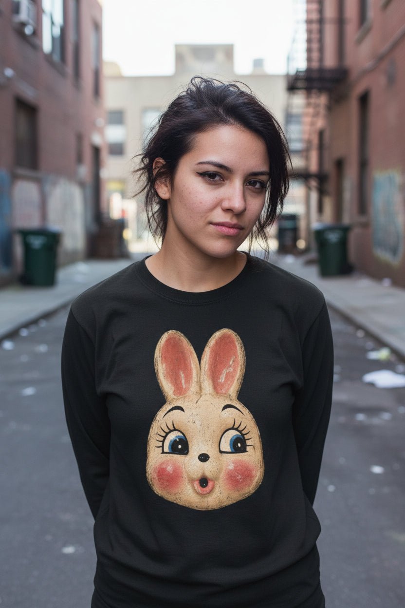 T-Shirt - Vintage Bunny Mask Shirt | Halloween | Goth/Gothic | Pullover Hoodie from SHIRT MONSTERS
