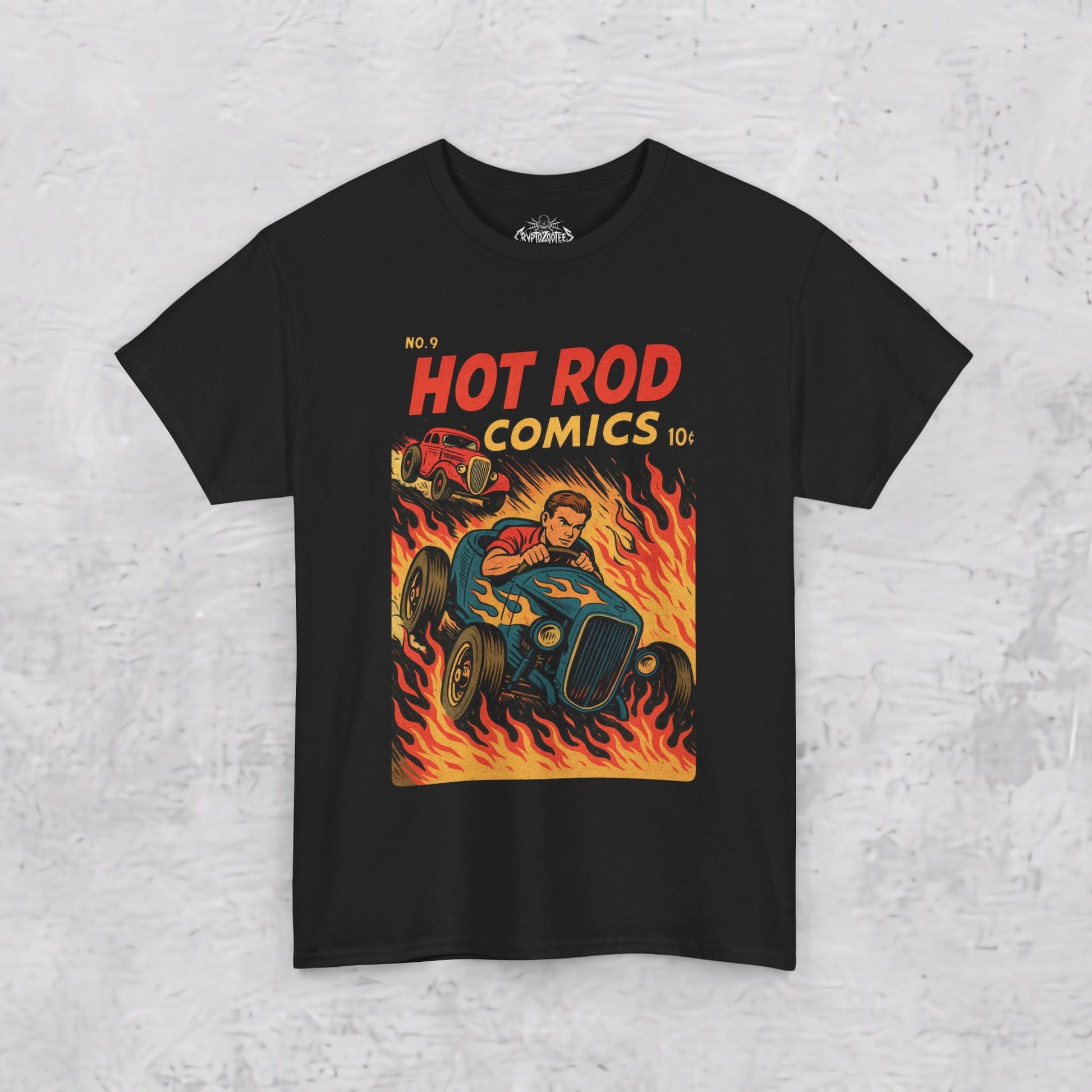 T-Shirt - Vintage Hot Rod Shirt | Unisex T-shirt | Retro &amp; Vintage, Comics | Rockabilly from Crypto Zoo Tees