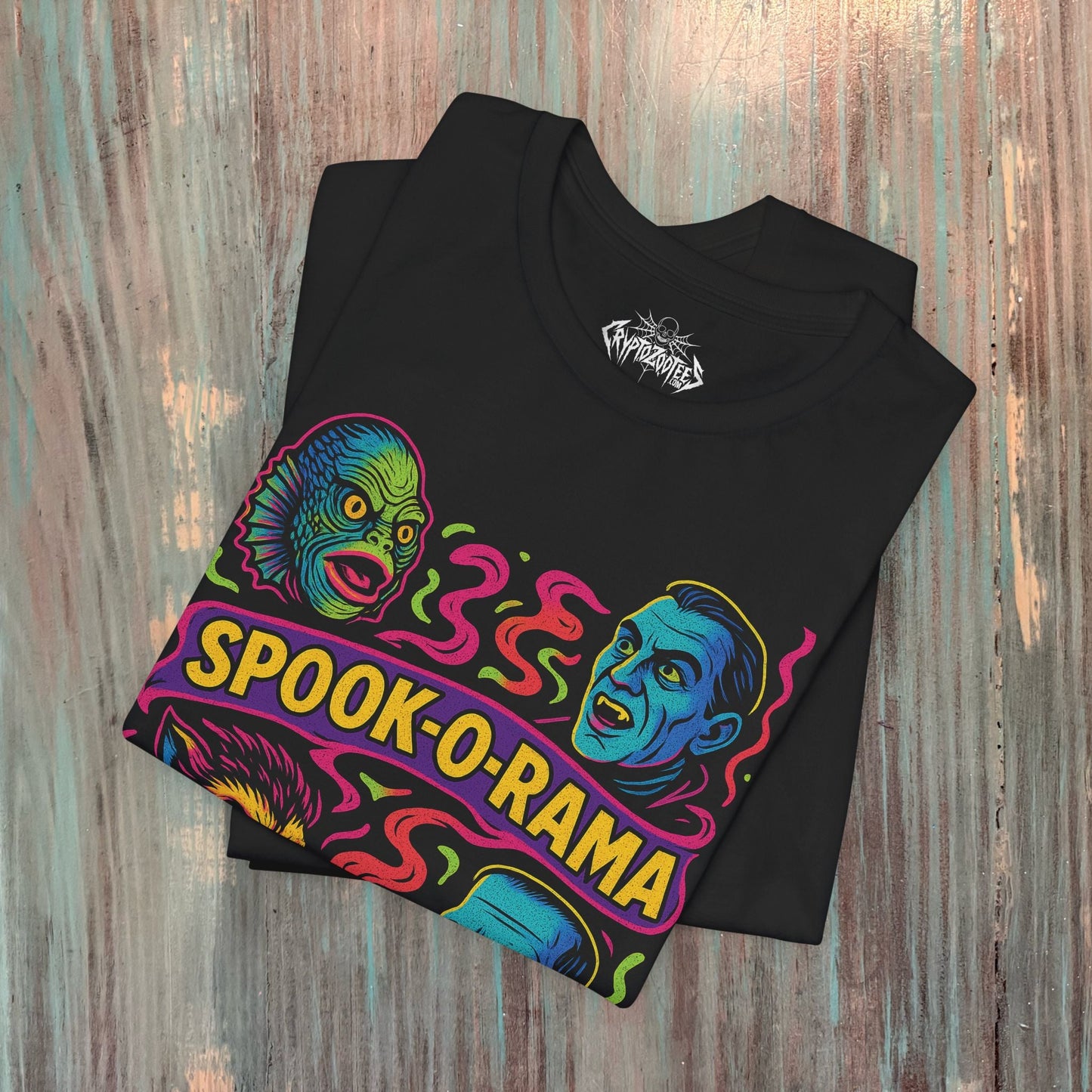 T-Shirt - Vintage Monster Mash | Unisex T-shirt (Bella+Canvas 3001) | Horror, Halloween | Retro Vintage from Crypto Zoo Tees