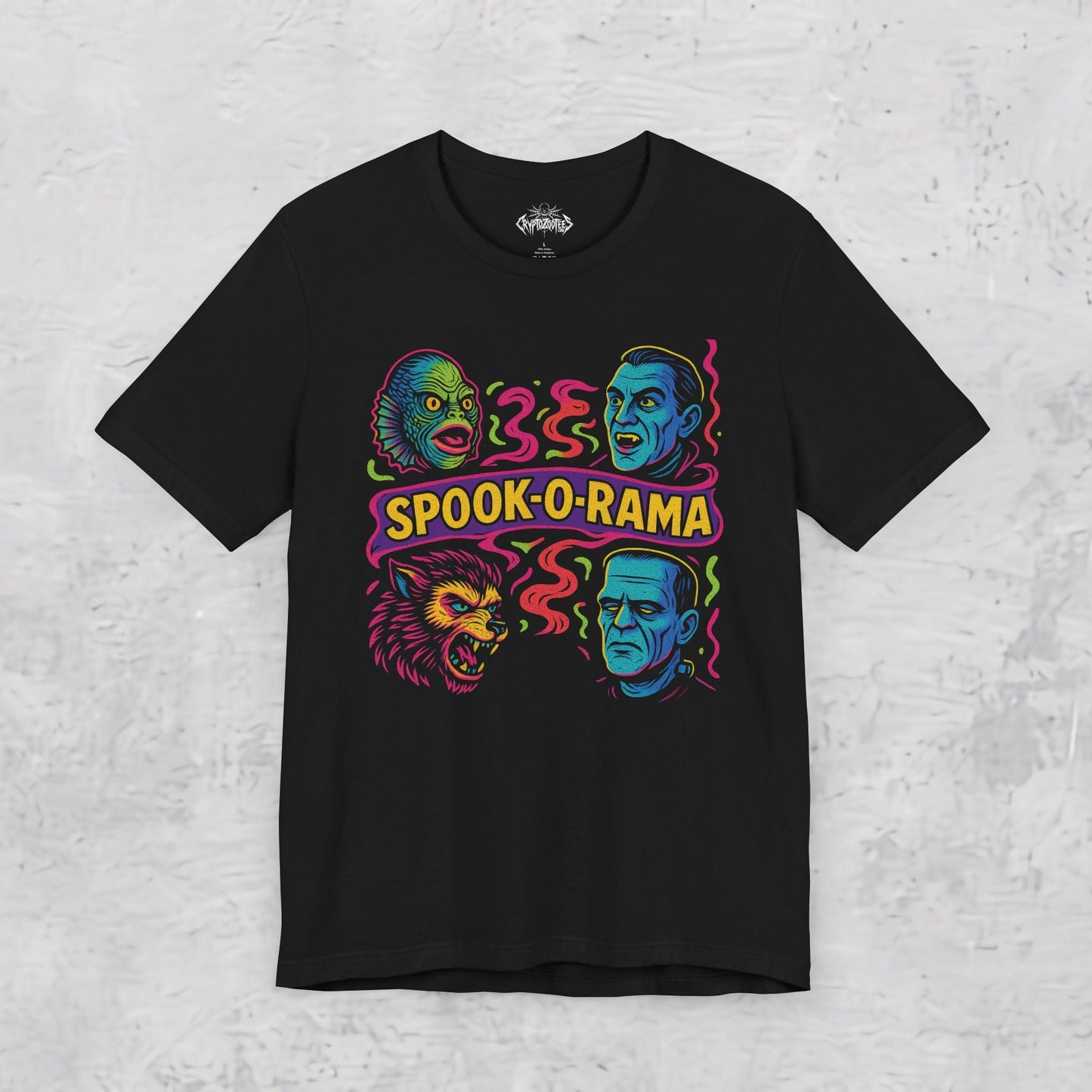 T-Shirt - Vintage Monster Mash | Unisex T-shirt (Bella+Canvas 3001) | Horror, Halloween | Retro Vintage from Crypto Zoo Tees