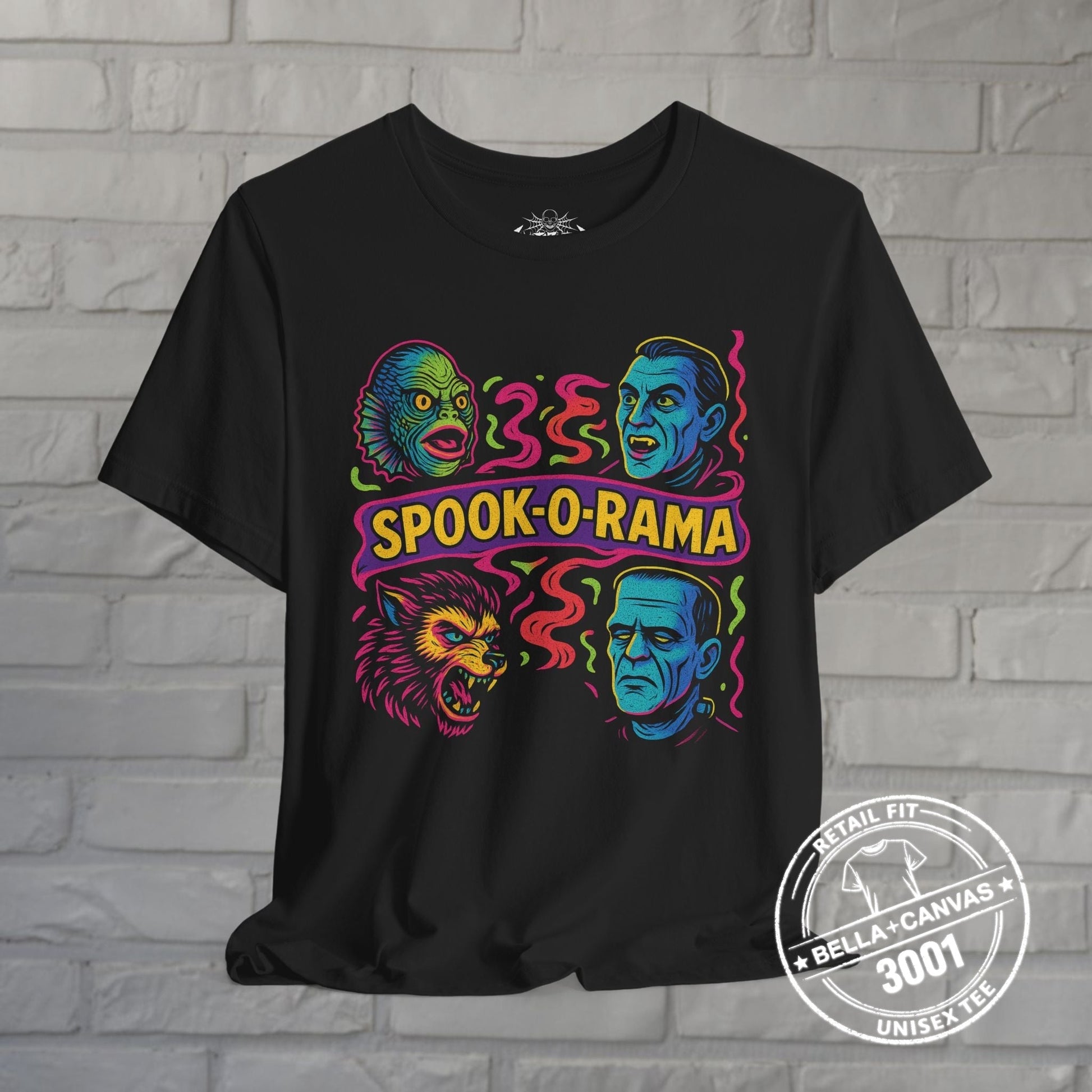 T-Shirt - Vintage Monster Mash | Unisex T-shirt (Bella+Canvas 3001) | Horror, Halloween | Retro Vintage from Crypto Zoo Tees