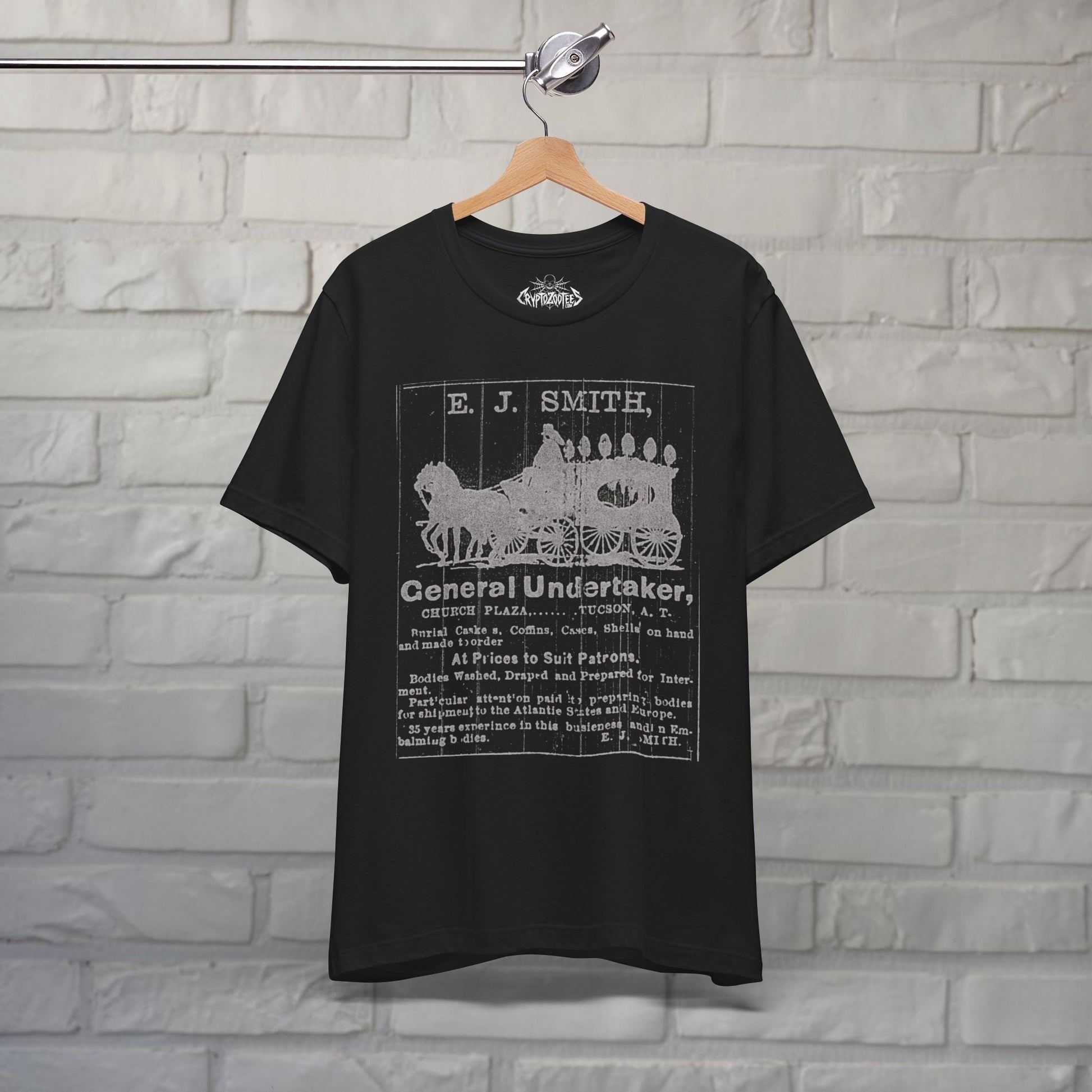 T-Shirt - VINTAGE UNDERTAKER SHIRT - Soft Cotton T-shirt - Punk Goth Horror Macabre Tee from Crypto Zoo Tees