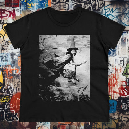 T-Shirt - Vintage Witch | Women's T-Shirt | Cotton Ladies Tee from Crypto Zoo Tees