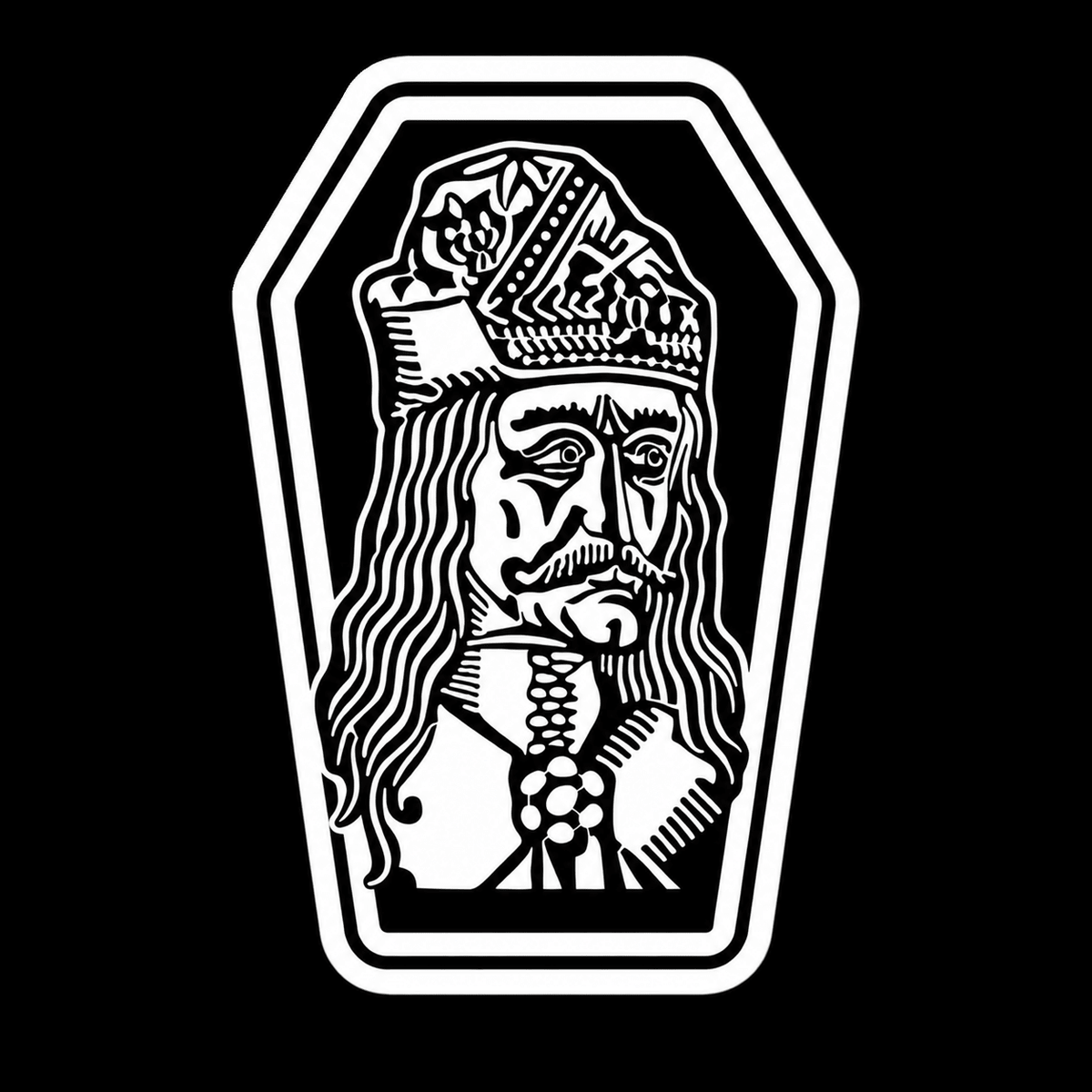 Paper products - Vlad Tepes Dracula Sticker | Horror | Retro & Vintage | Goth/Gothic from SHIRT MONSTERS