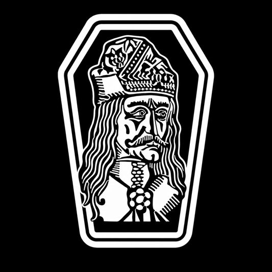 Paper products - Vlad Tepes Dracula Sticker | Horror | Retro & Vintage | Goth/Gothic from SHIRT MONSTERS