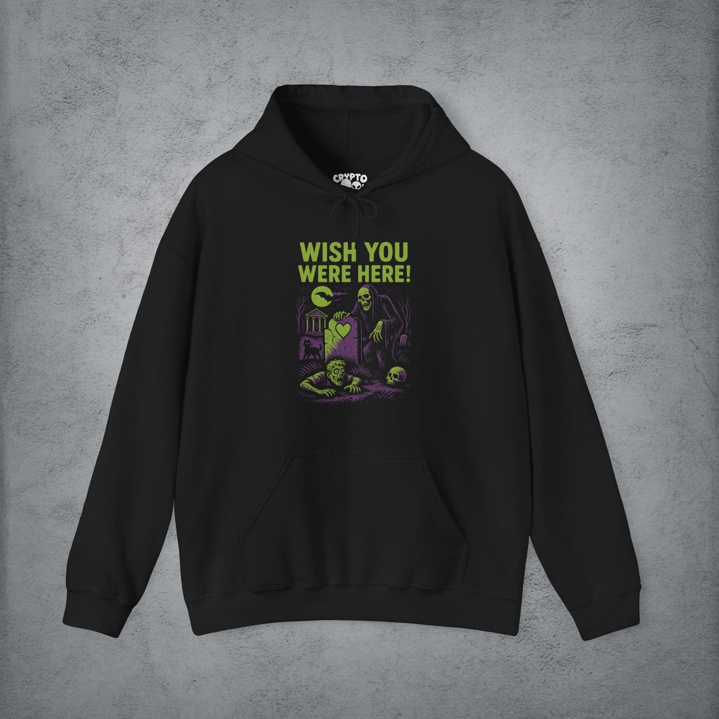 T-Shirt - Wish You Were Here Apparel | T-shirt, Sweatshirt, Hoodie, Tank | Funny, Horror | Goth/Gothic from Crypto Zoo Tees