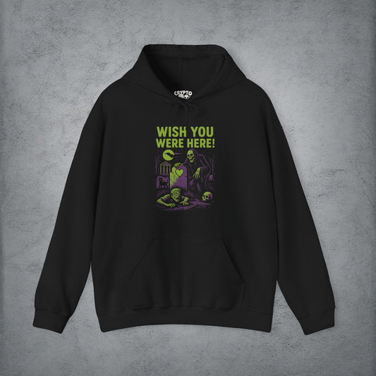 T-Shirt - Wish You Were Here Apparel | T-shirt, Sweatshirt, Hoodie, Tank | Funny, Horror | Goth/Gothic from Crypto Zoo Tees