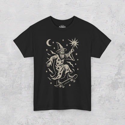 T-Shirt - Wizard Skateboard Shirt | Unisex T-shirt | Funny, Skateboard | Punk from Crypto Zoo Tees