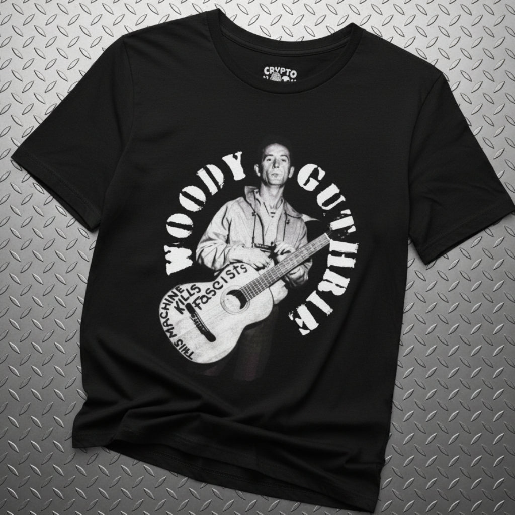 T-Shirt - Woody Guthrie | Bella + Canvas Unisex T-shirt from Crypto Zoo Tees