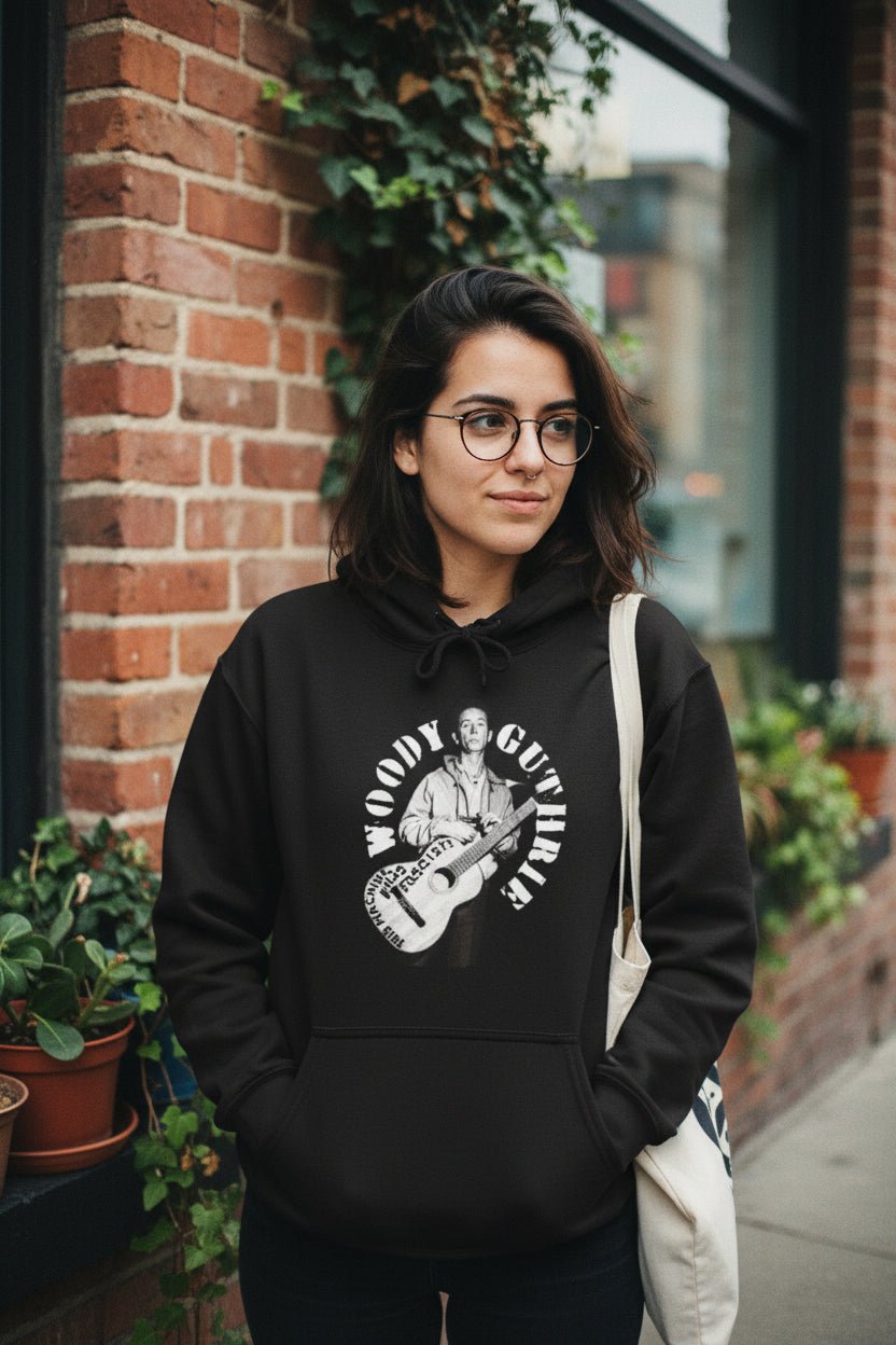 T-Shirt - Woody Guthrie Hoodie | Unisex Pullover Hoodie - Gildan | Music, Thinkers from SHIRT MONSTERS