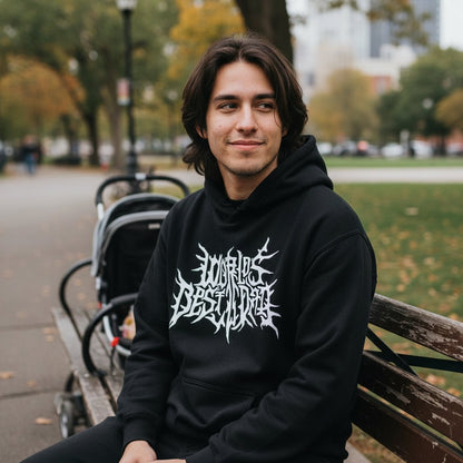 Hoodie - World's Best Dad Death Metal Logo | People | Music | Hoodie | Hooded Sweatshirt from SHIRT MONSTERS (Formally Crypto Zoo Tees)