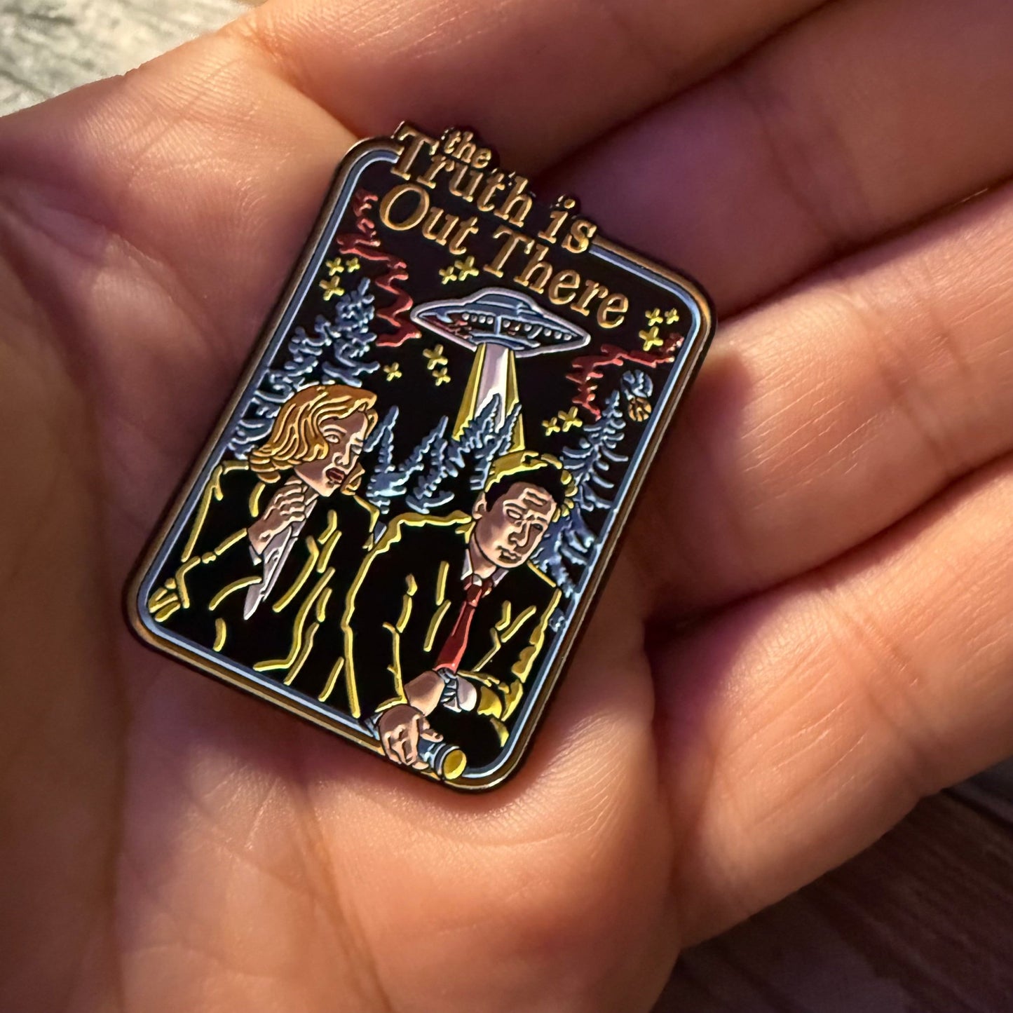  - X - Files Truth Pin | Pinback Button | Alien & UFO, Funny from Crypto Zoo Tees