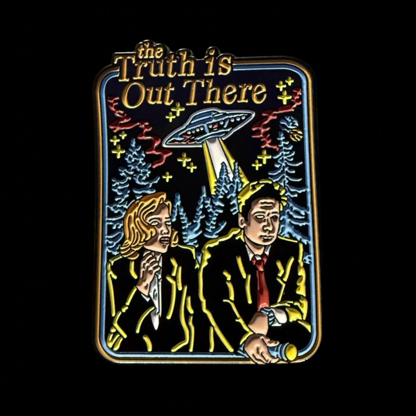  - X - Files Truth Pin | Pinback Button | Alien & UFO, Funny from Crypto Zoo Tees