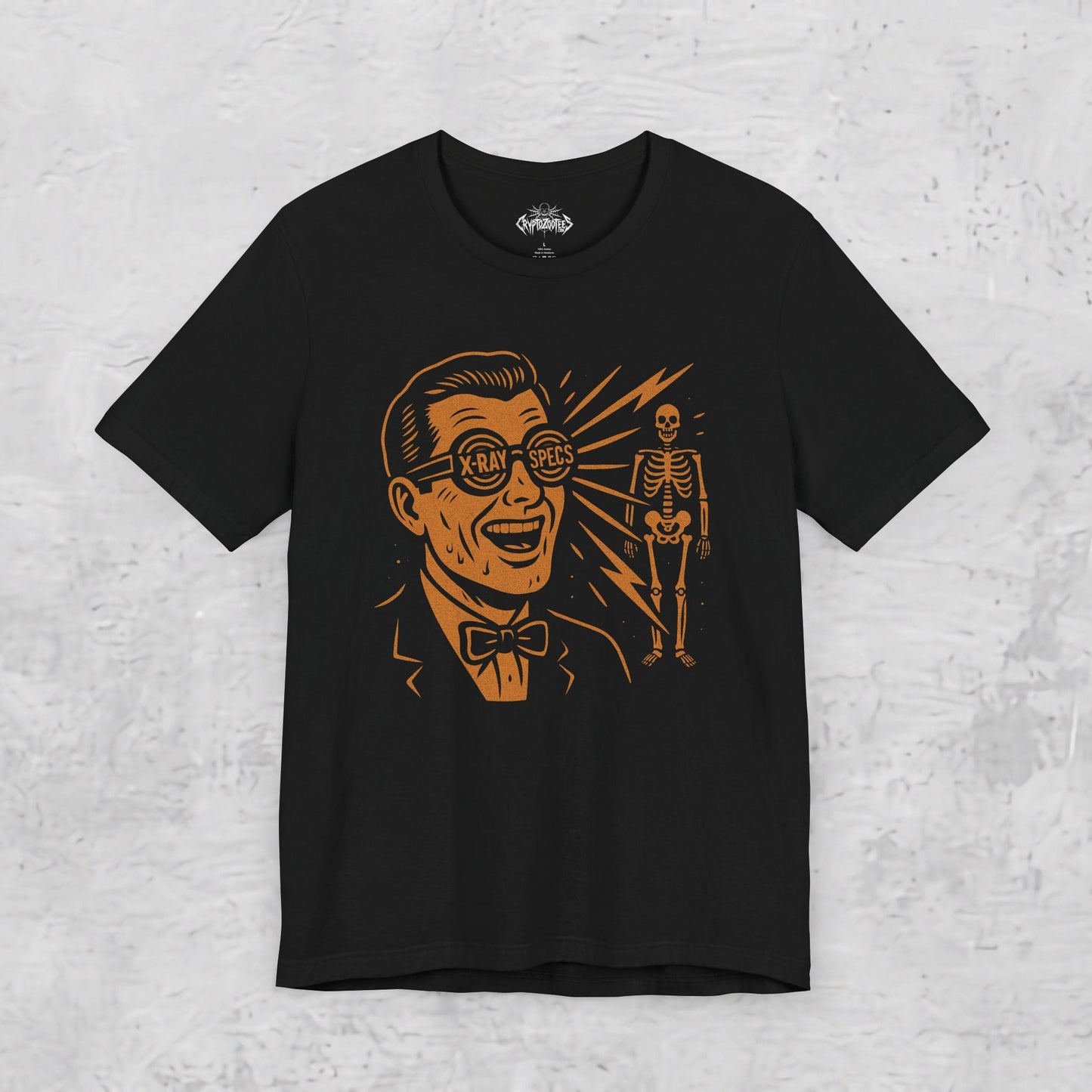 T-Shirt - X - Ray Specs Ad | Unisex T-shirt (Bella+Canvas 3001) | Funny, Retro &amp; Vintage from Crypto Zoo Tees