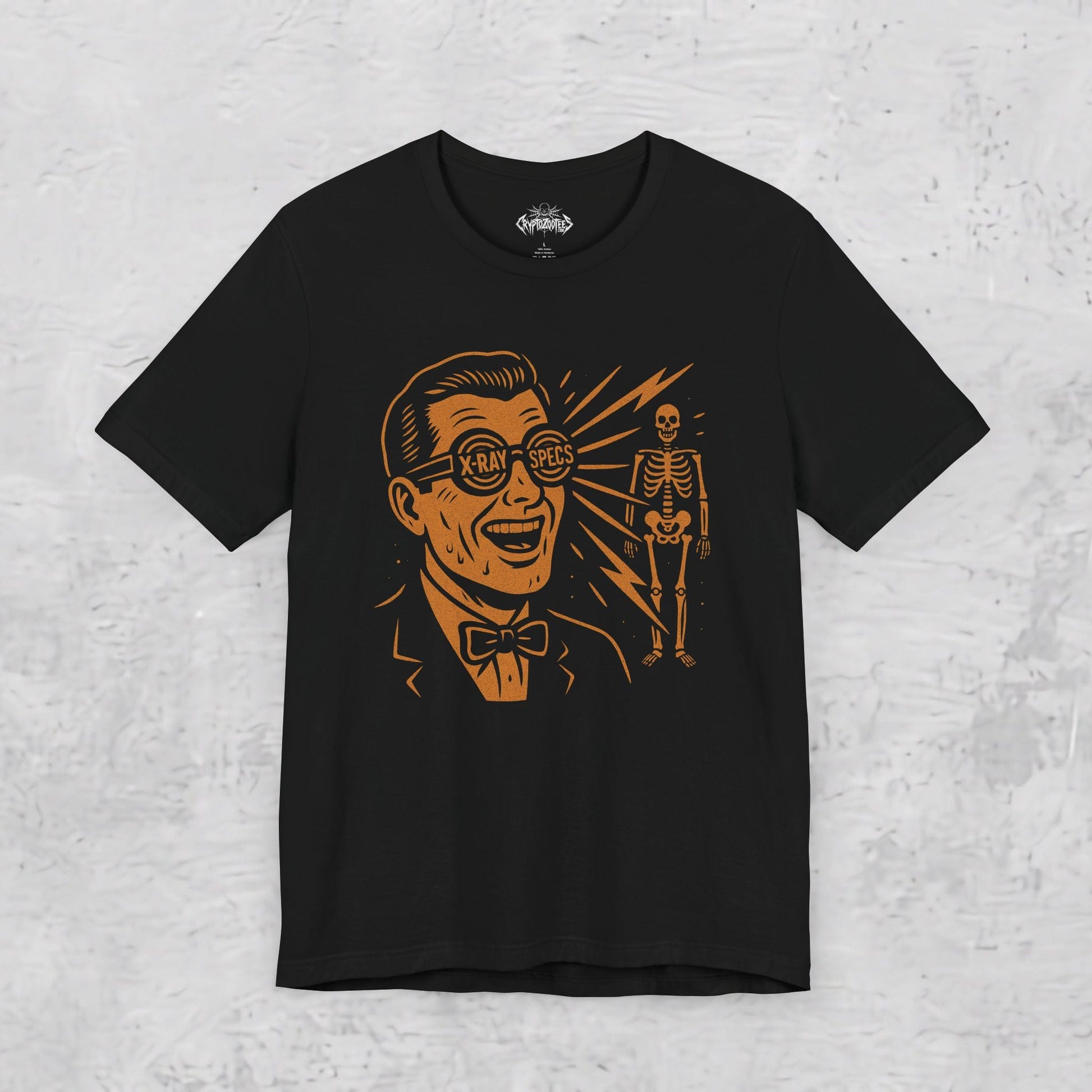 T-Shirt - X - Ray Specs Ad | Unisex T-shirt (Bella+Canvas 3001) | Funny, Retro &amp; Vintage from Crypto Zoo Tees