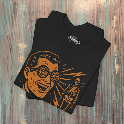 T-Shirt - X - Ray Specs Ad | Unisex T-shirt (Bella+Canvas 3001) | Funny, Retro &amp; Vintage from Crypto Zoo Tees