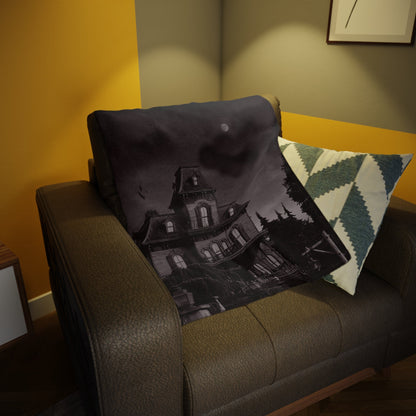 Home Decor - Addams Family House Fleece Blanket - Halloween Home Decor from Crypto Zoo Tees