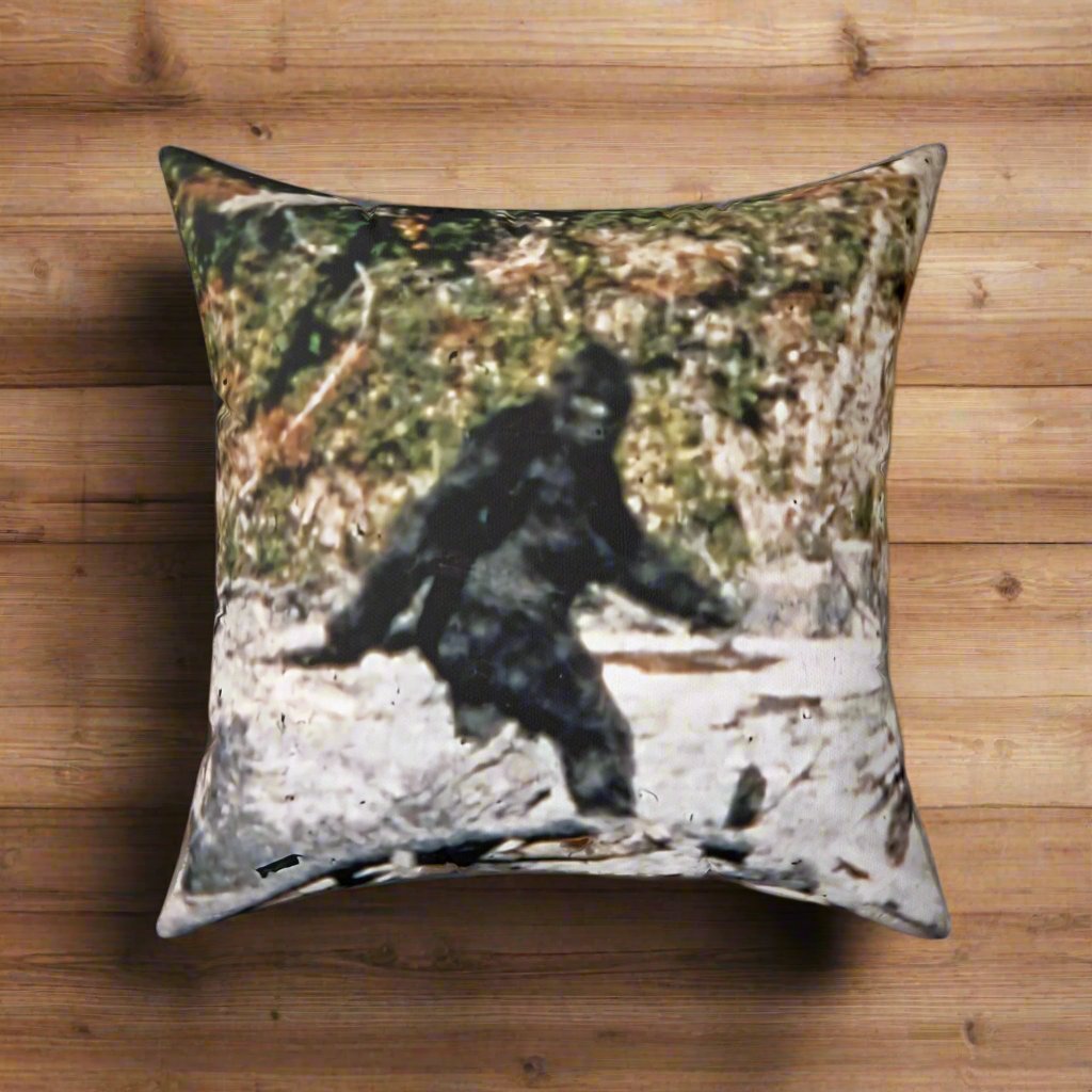 Home Decor - BIGFOOT DECORATIVE Pillow - Pillow Included - Sasquatch Yeti Cryptid Cryptozoology from Crypto Zoo Tees